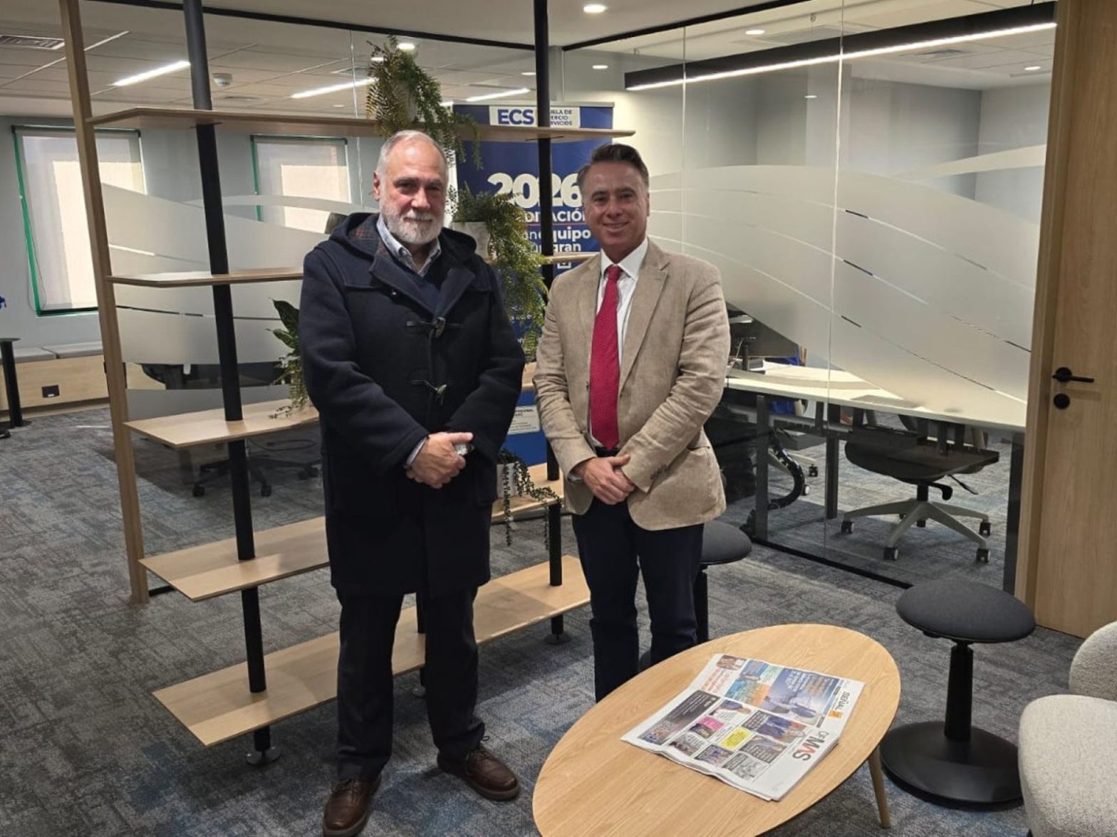 El Rector de la ECS junto al Comisionado de la CNA