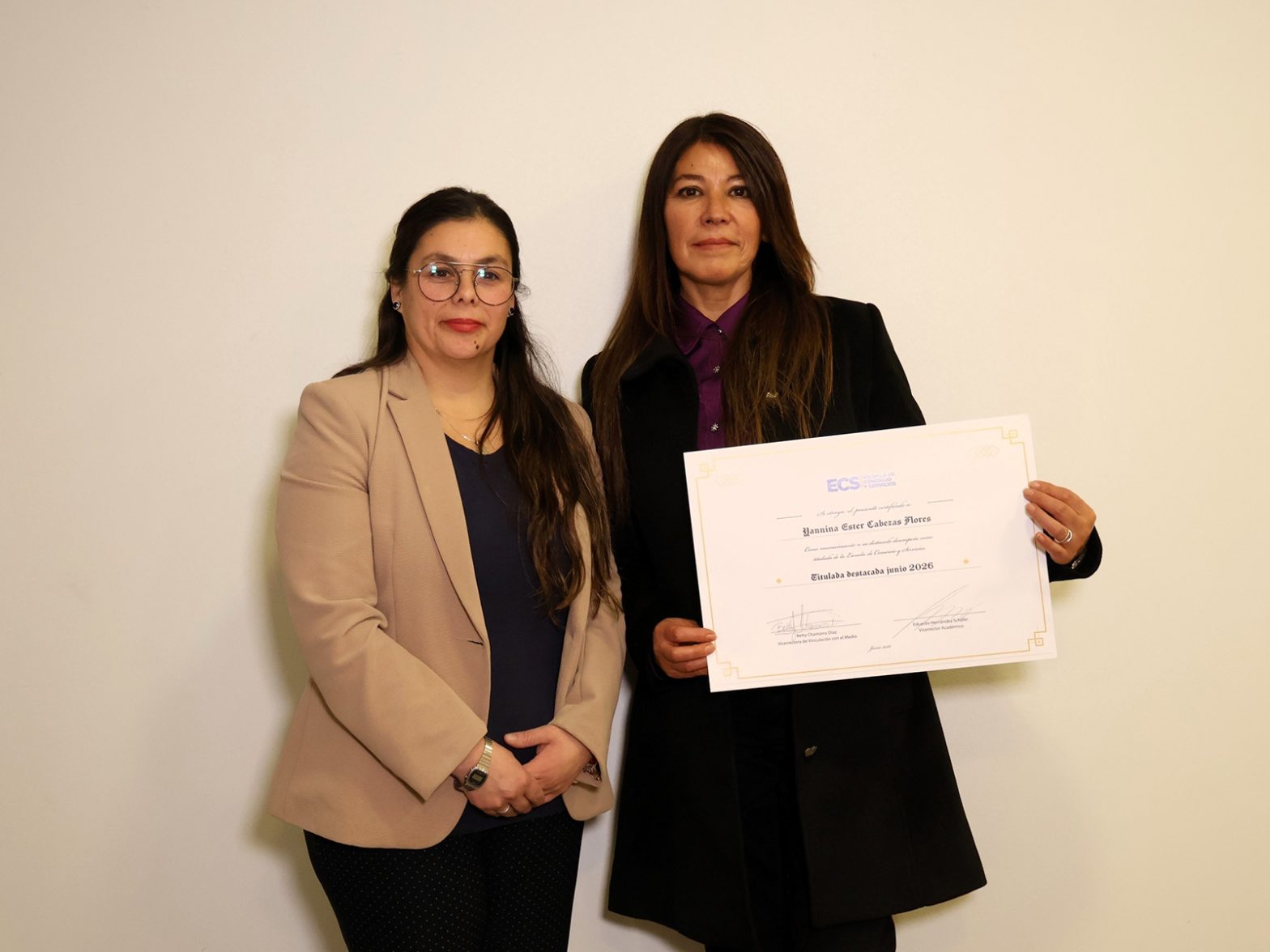 Yannina Cabezas, Titulada Destacada de junio 2026
